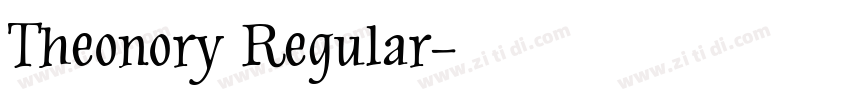 Theonory Regular字体转换